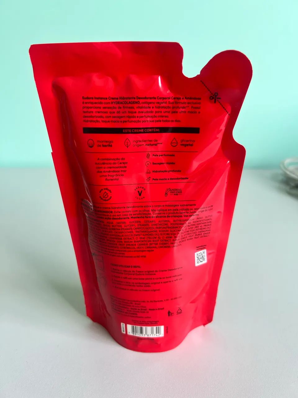 Hidratante eudora instance cereja e amêndoas 350ml - Foto 2
