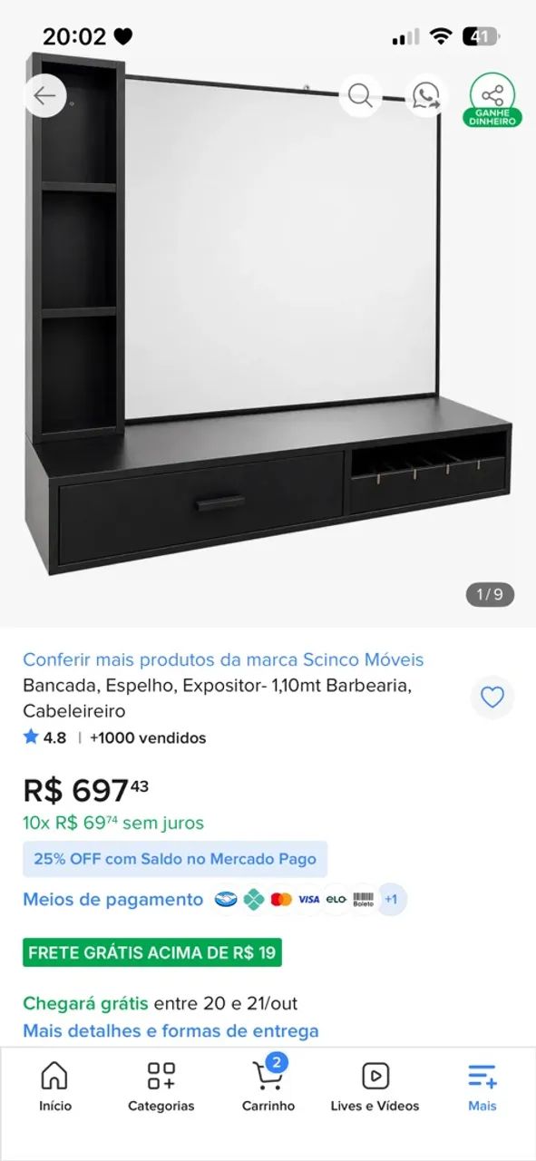 Bancada barbeiro 
