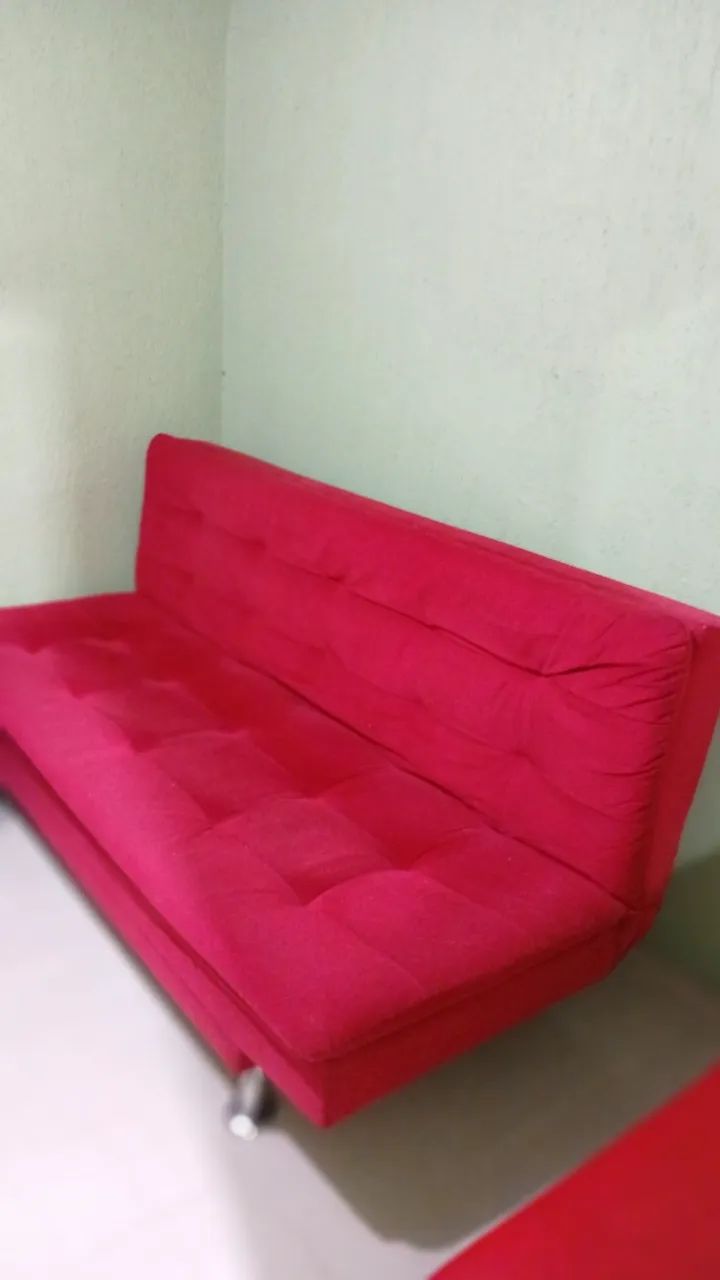 Sofá-Cama Vermelho - Ótimo Estado! - Foto 5