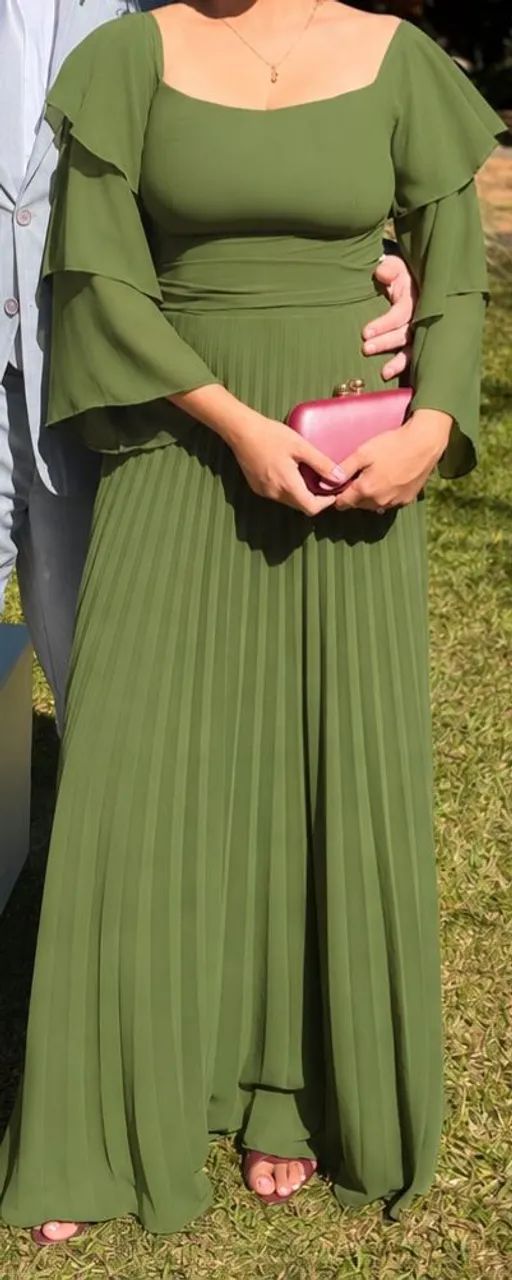 Vestido madrinha verde oliva  - Foto 2