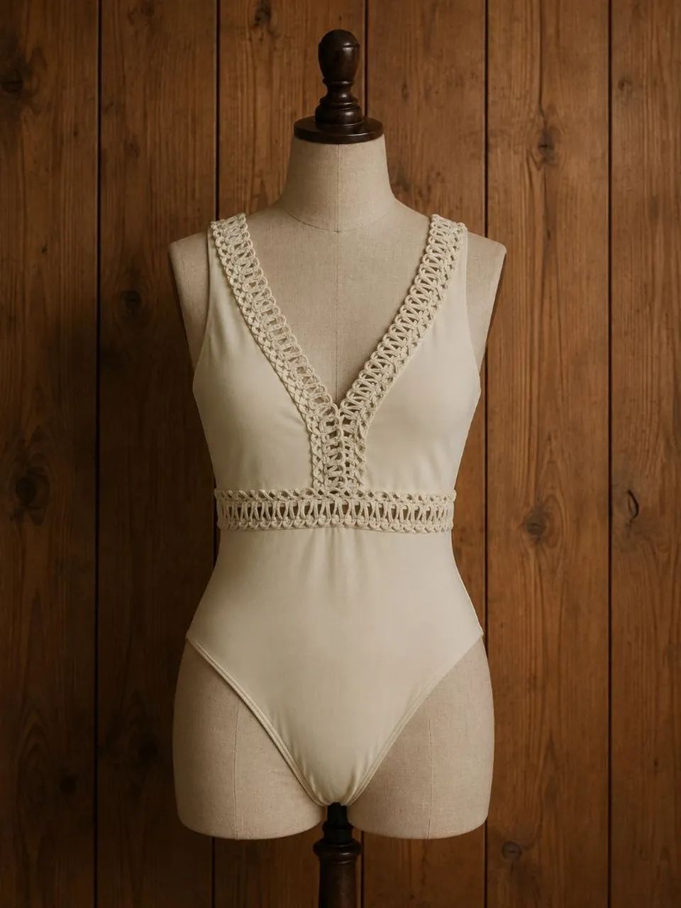 Maiô off white com detalhes entrelaçados  - Foto 2