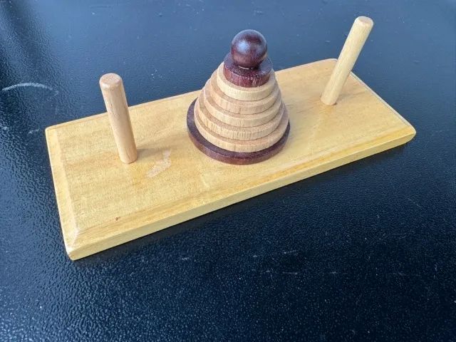 Kit 2 Quebra-Cabeças de Madeira Artesanais - Torre e Puzzle de Bolinhas - Foto 2