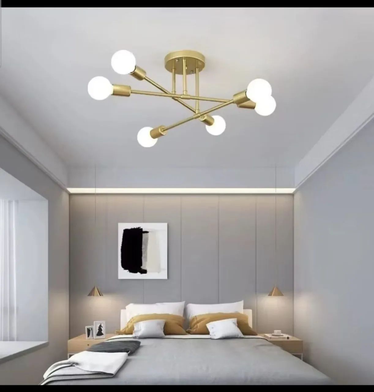Lustre dourado  - Foto 2