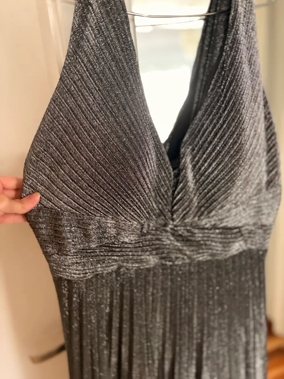 Vestido cinza brilhante 