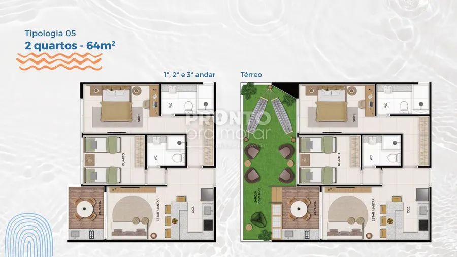Apartamento com 2 quartos em Carneiros