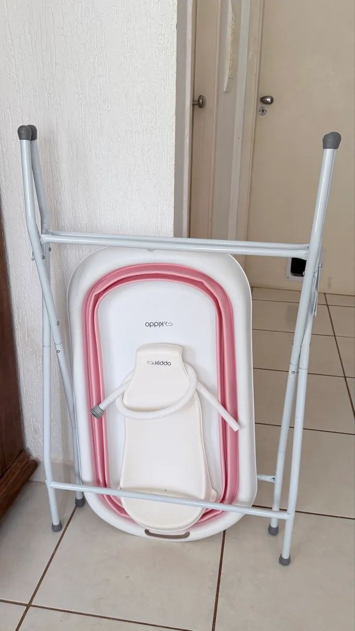 Banheira para Bebê Kiddo Flex Dobrável com Suporte - Foto 4
