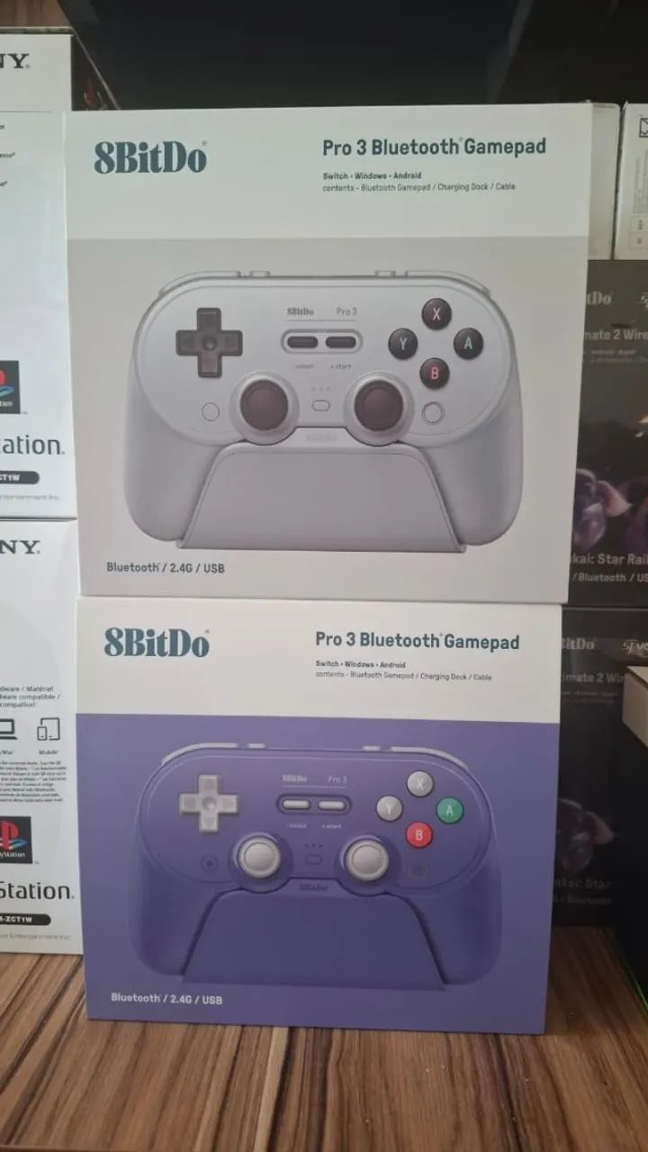 [LACRADO] 8BitDo Pro 3 - Switch/Switch 2, PC, android R$339  · Em estoque