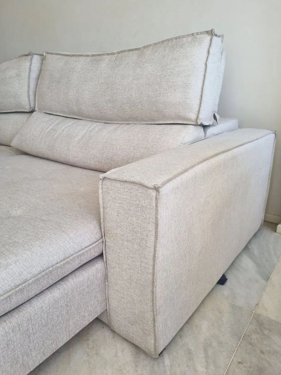 Sofá em Linho - Excelente qualidade - Higienizado - Foto 5