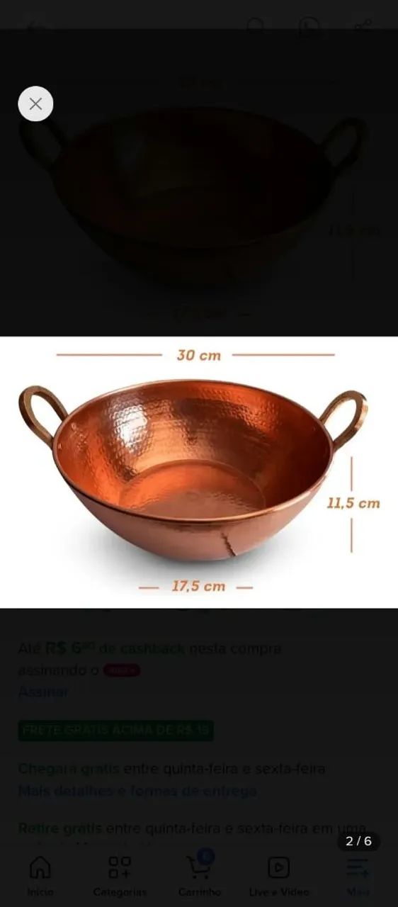 Panela de cobre 