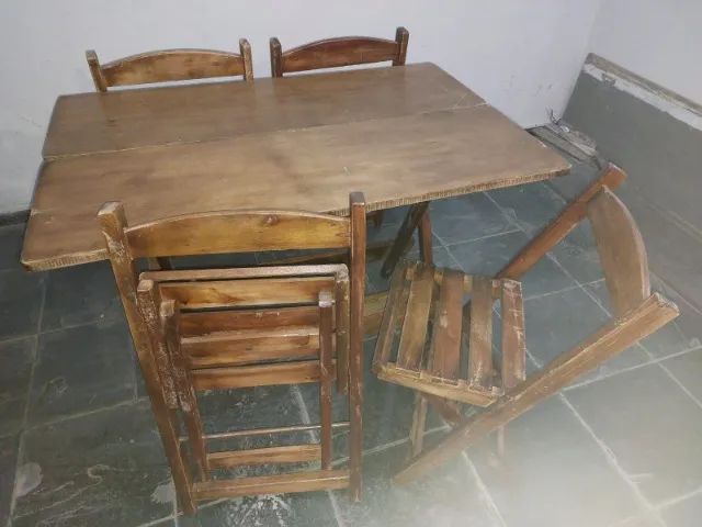 Jogo de mesa dobrável Eucalipto