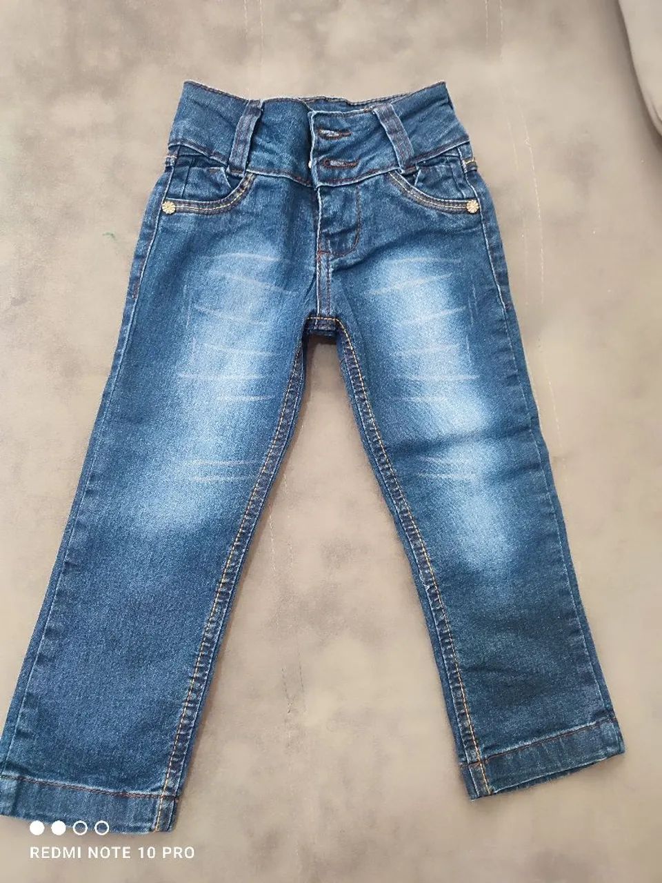 Calça infantil jeans escuro - Foto 2