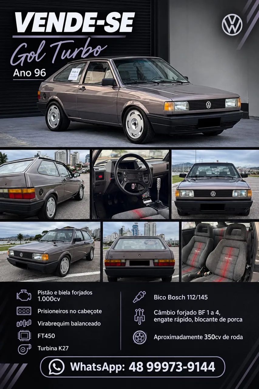 Volkswagen Gol Geração I 1000 2P 1996