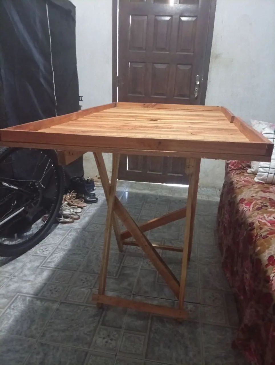 Mesa camelô, abre e fecha de madeira  - Foto 3