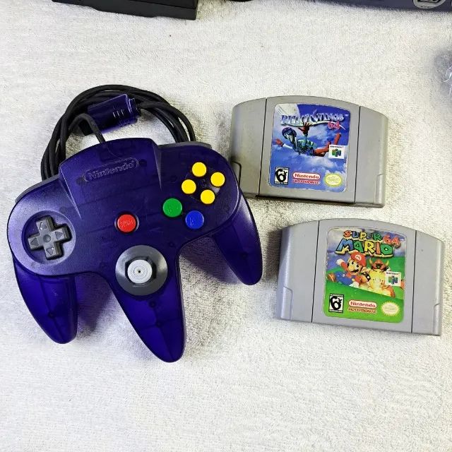 Console Nintendo 64 Uva Nacional Com Super Mario 64 e Pilotwings 64. Tudo funcionando ok. - Foto 2