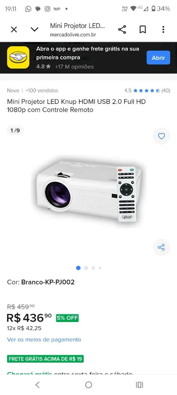 Projetor knup pj002 - Foto 4