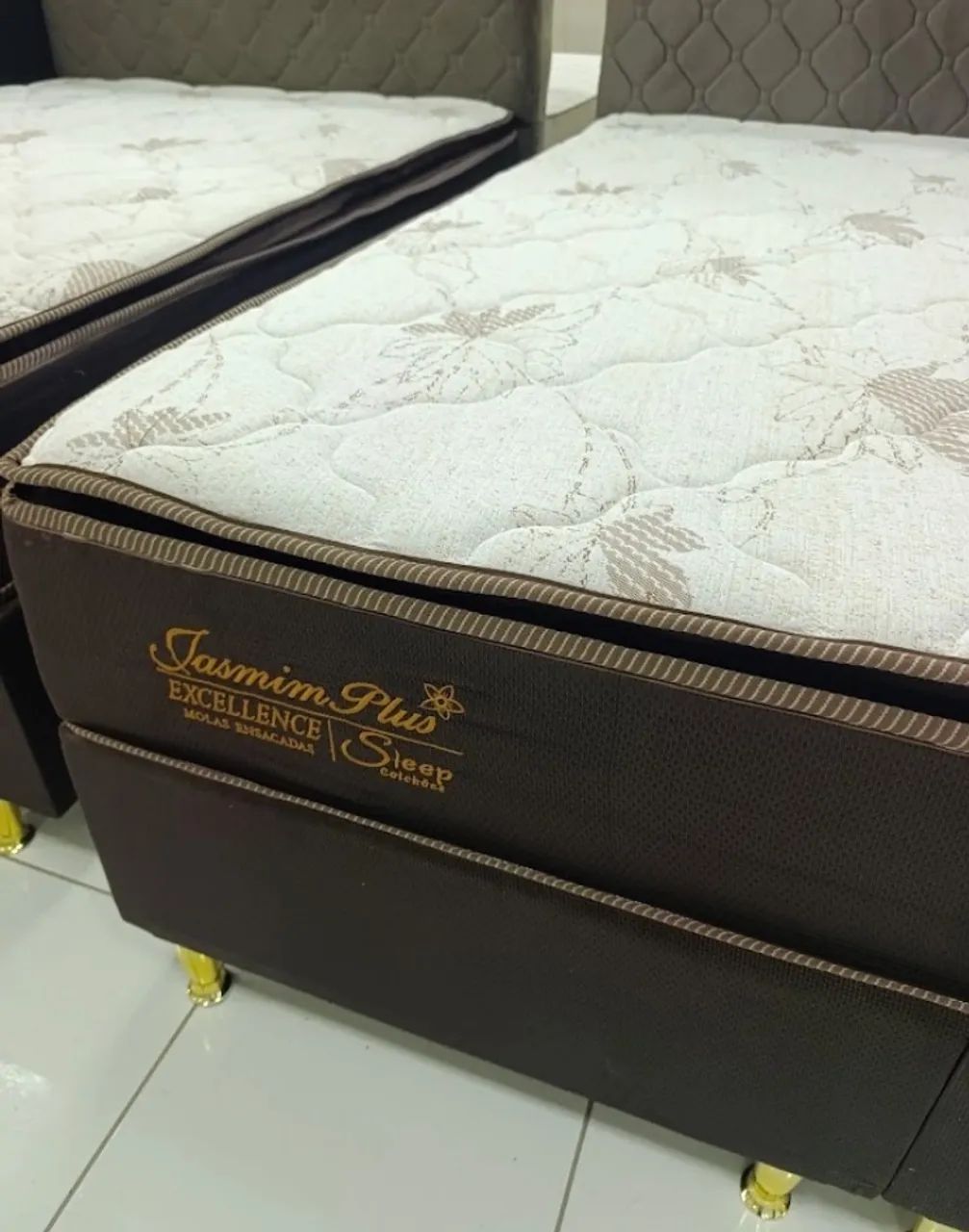 Cama Box Queen Jasmim Plus Excellence com Pillow Top (Base bipartida + Colchão) - Foto 2