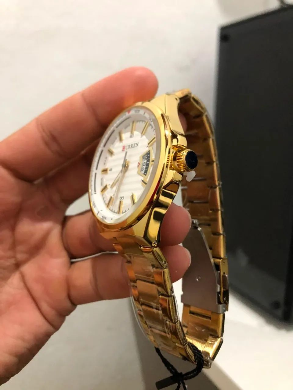 Relogio Dourado Novo - Foto 4