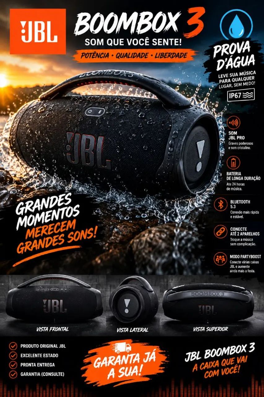  Caixa JBL BOMBOX 3 
