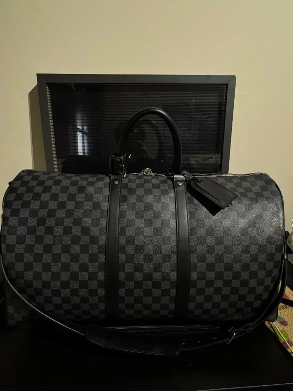 Mala Louis Vuitton Keepall 55 Damier Graphite