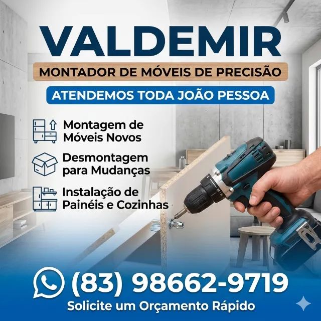 Montador de Móveis Aceito cartão