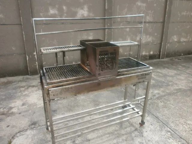 churrasqueira - parrilla -  com carrinho com rodas - Foto 4