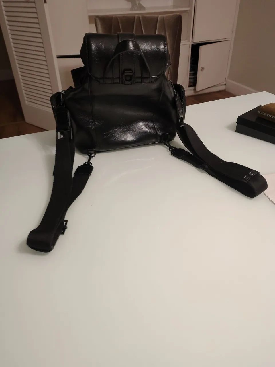 Mochila Material Rustico Preto Black - Foto 5