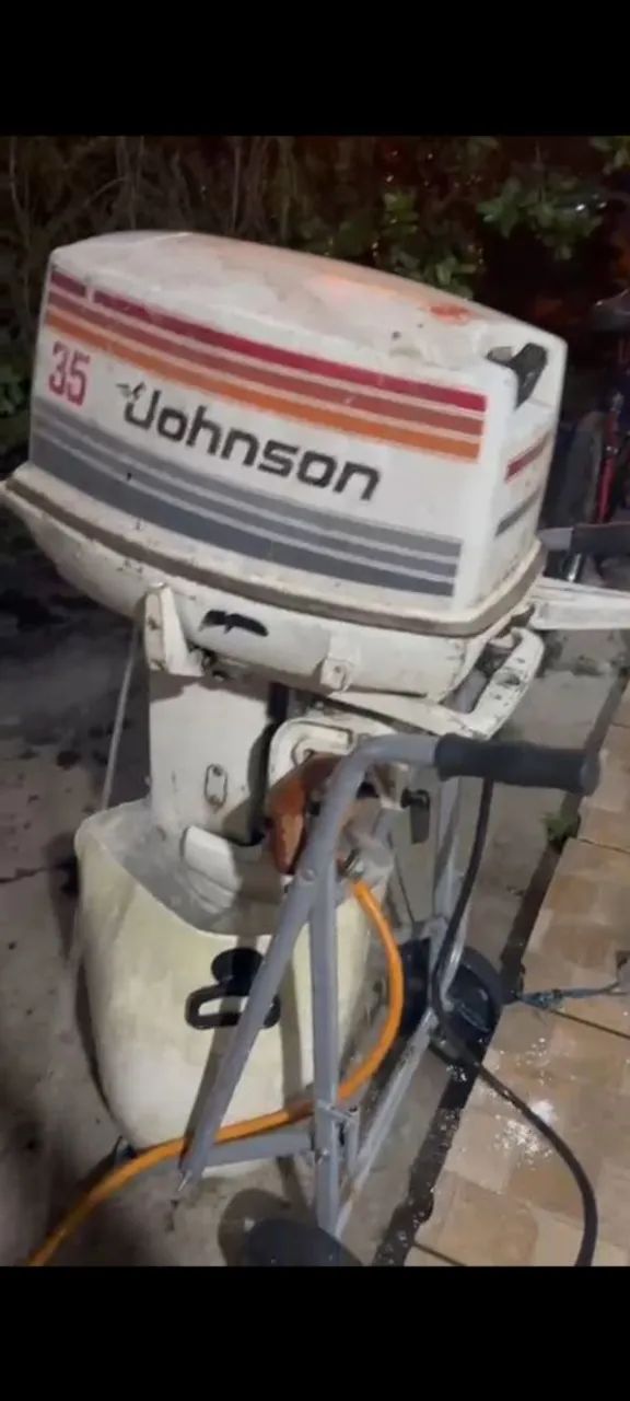 Motor de popa johnson 25 hp cdi ano 1976