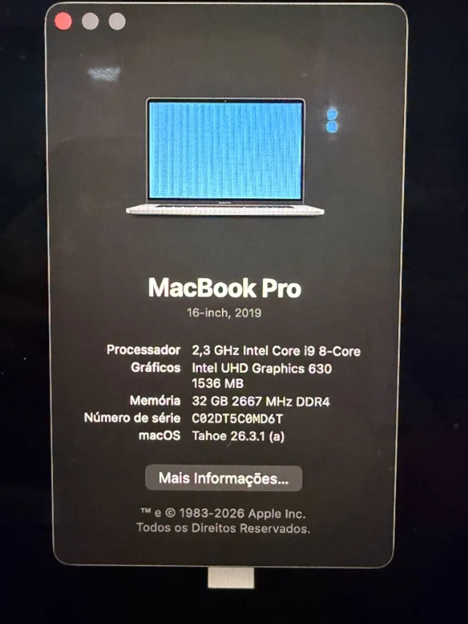 Macbook Pro I9 - 32 GB | 1TB - 16 Polegadas - Notebooks