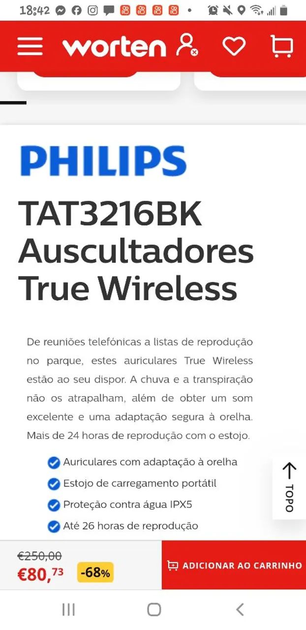Fone Philips TaT3216  - Foto 4