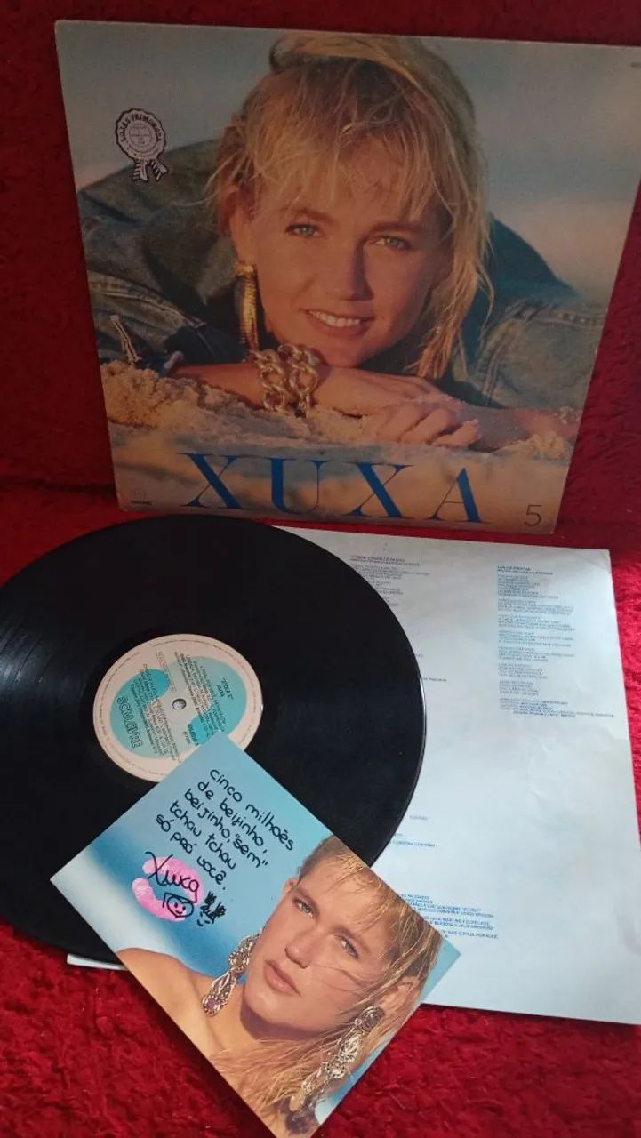 Lp XUXA 5 Com Encarte E Cartão Postal Original 