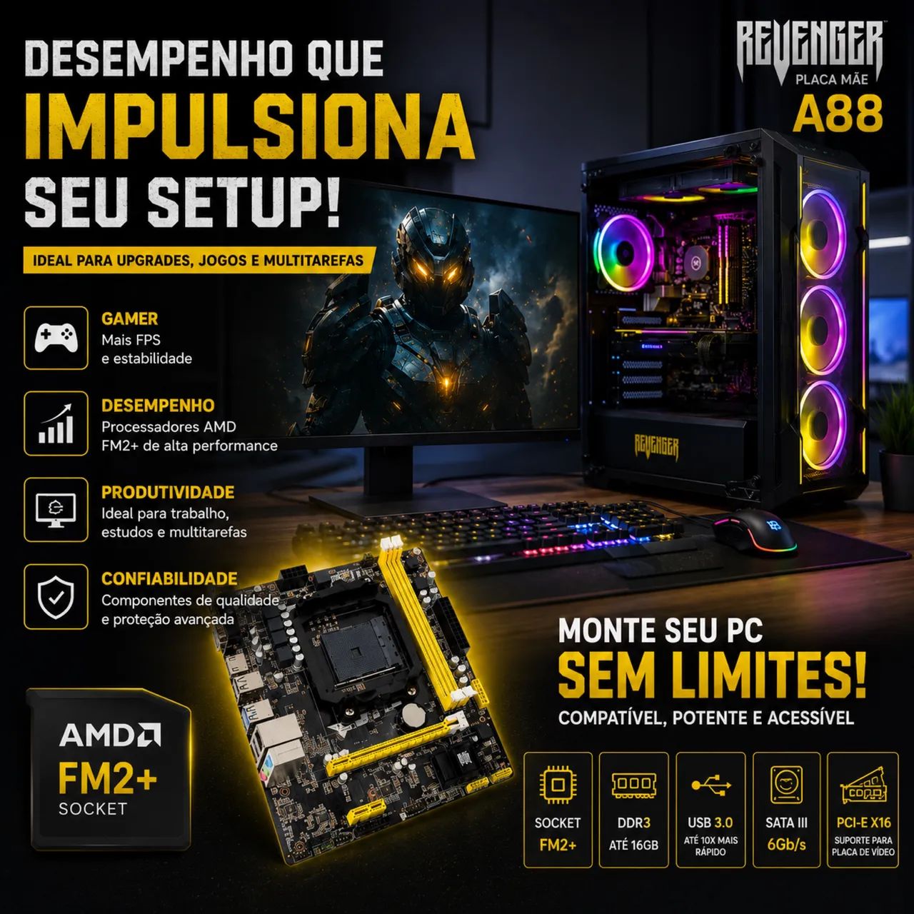 Placa mãe revender com saída hdmi  - Foto 2