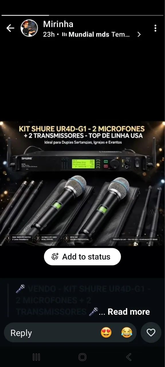 Microfone sem fio shure top2 beta 87a mic  urs  - Foto 5