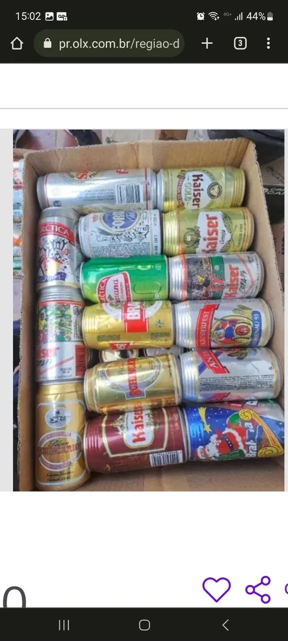 Coleção de latinhas