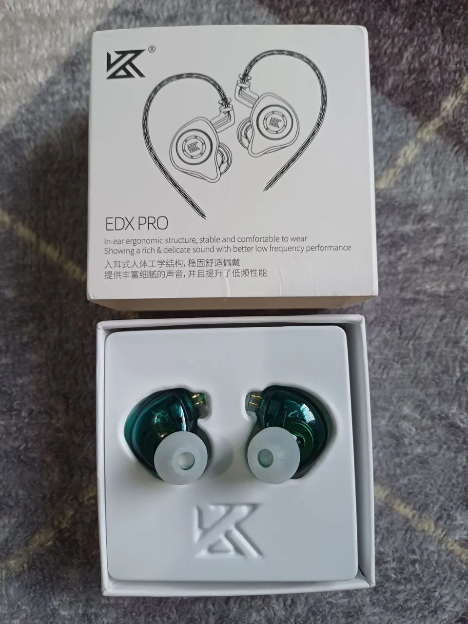 Kz Edx pro verde ciano + cabo kz tipo c com microfone  - Foto 2