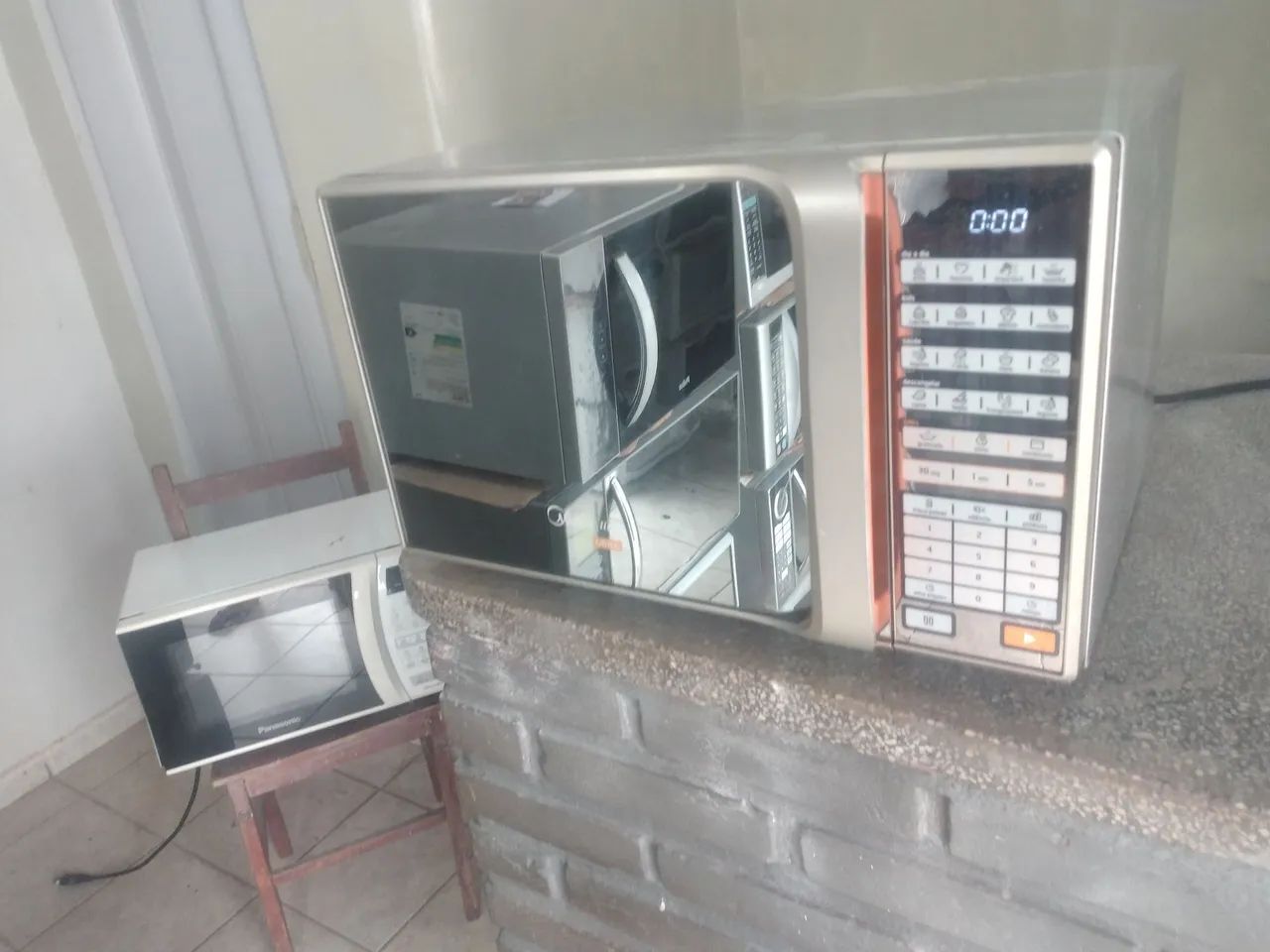 Microondas midea espelhado grill 