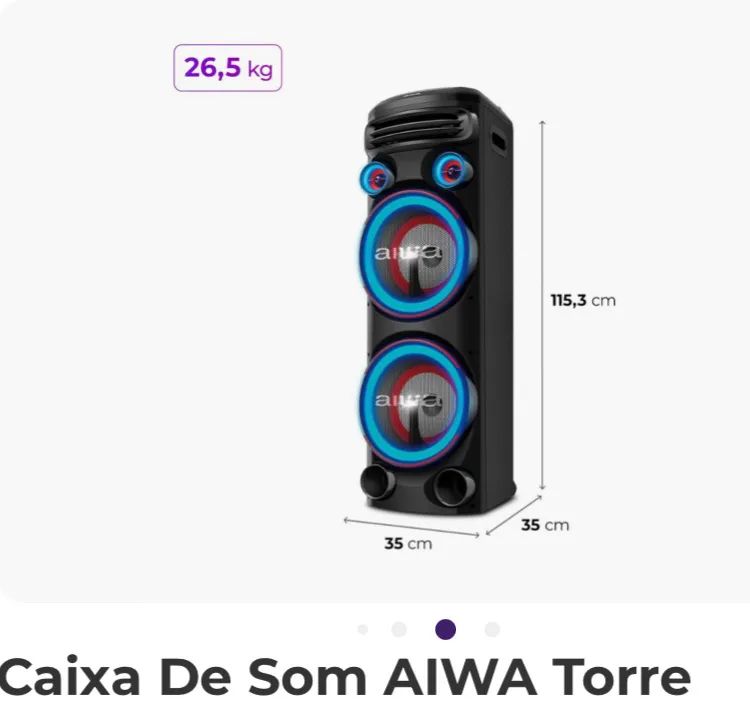 Caixa de som aiwa - Foto 3