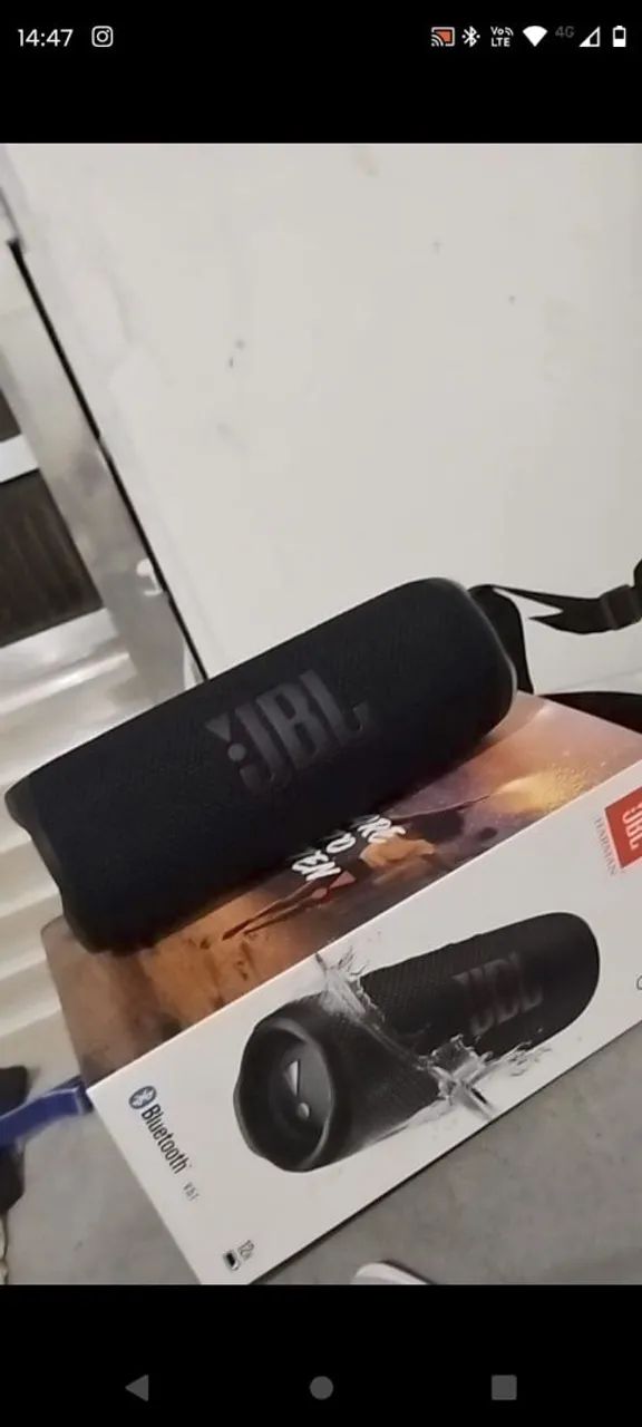 jbl flip6 ブラック　美品 Caixa De Som Jbl Flip 6 Portátil Bluetooth À Prova D'água Preto