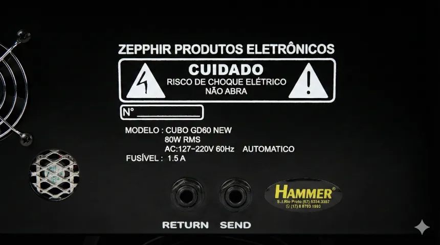 COMBO AMPLIFICADOR NACIONAL COM 60W DE POTÊNCIA (TROCO POR