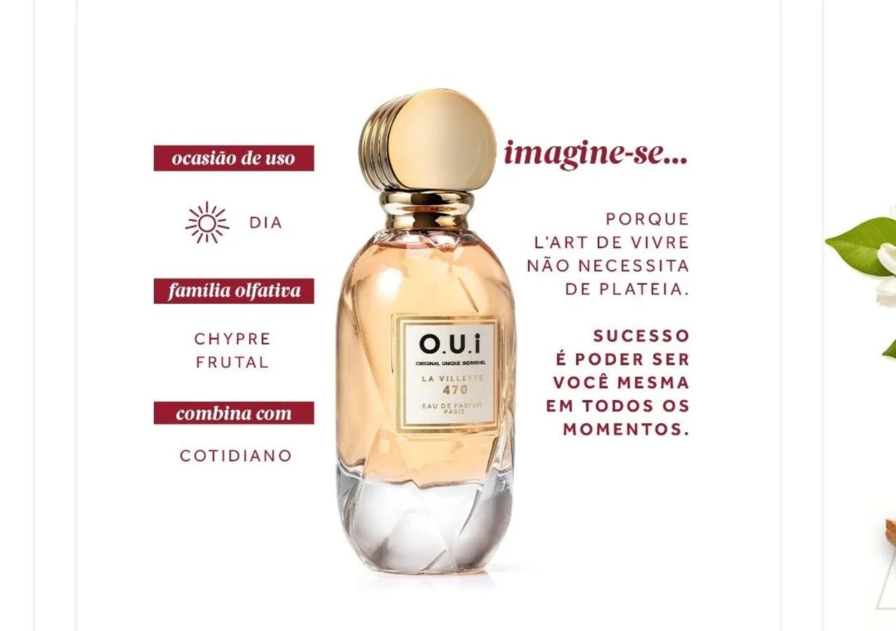 Perfume O.U.I La Villette Eau de Parfum feminino, 75ml  - Foto 2