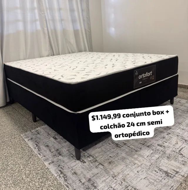Conjunto Cama Com colchão Ortopédico 24cm Completa Nova , Promoção 