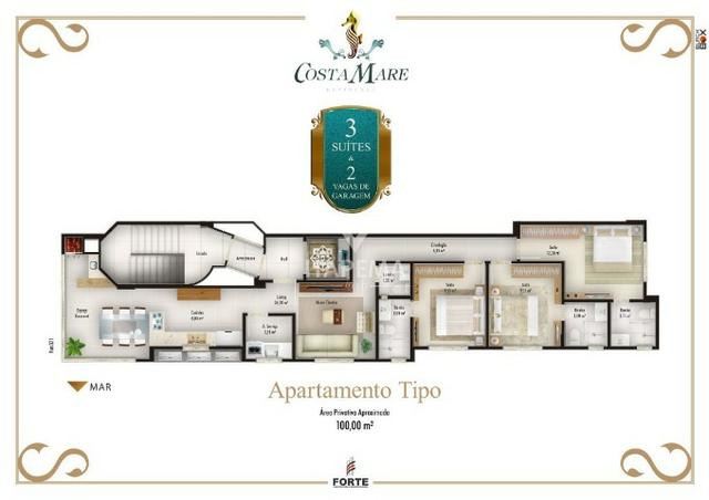 03 suites, 01 apto por andar apenas R$789.000,00