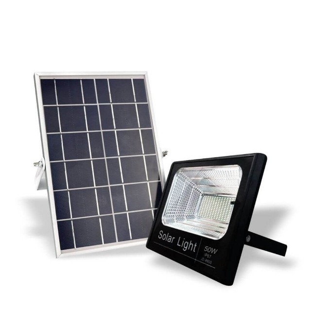 Refletor Solar 100w Led Branco Frio Controle Remoto Placa Solar Timer - Foto 3