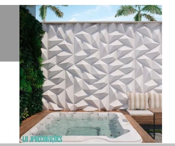 Placa 3D Trapézio Gesso ou Cimenticias