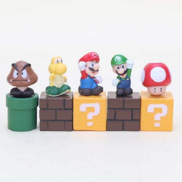 01 Kit com 05 Peças: Goomba / Koopas Trooper / Luigi / Mário / Toad Super Nintendo Filme  - Foto 2