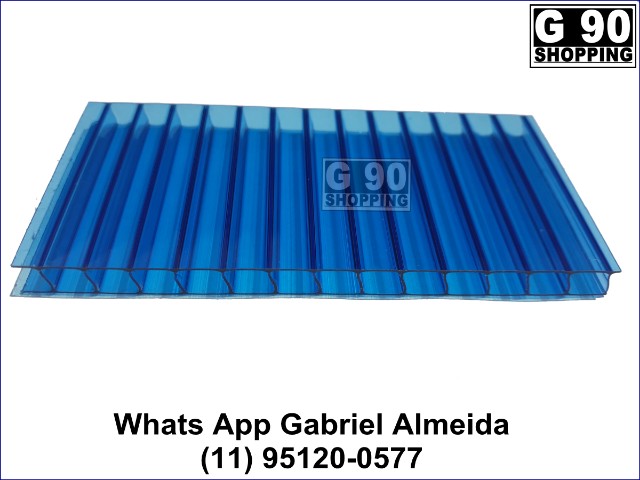 Policarbonato Alveolar Azul 1,05 x 6,00 6mm