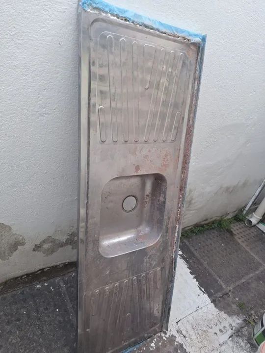 Cuba de cozinha em aço inox usada