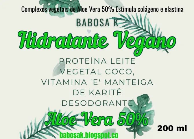 Hidratante Corporal Orgânico 50% Aloe Vera 200ml Babosa K - Foto 2