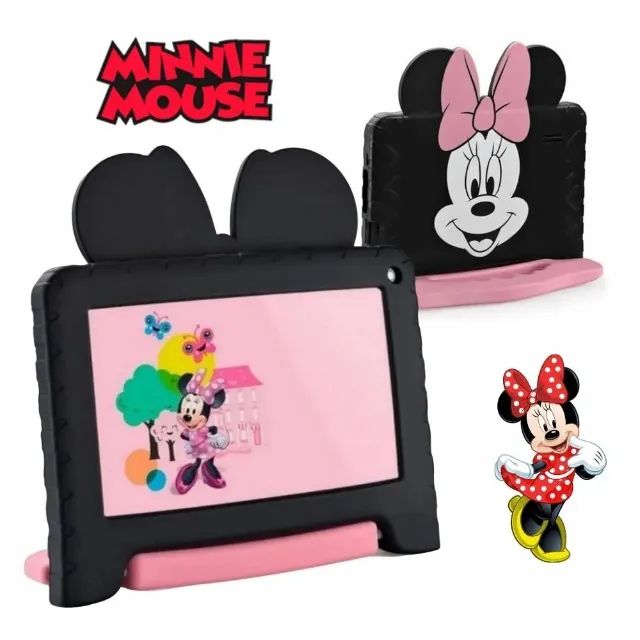 Lacrado Tablet Infantil Minnie 64Gb+4Gb WIFI Bluetooth Android 8.1 + Capa Emborrachad - Foto 2