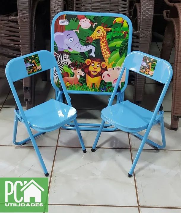 Conjunto de mesa infantil mesa+2 cadeiras 