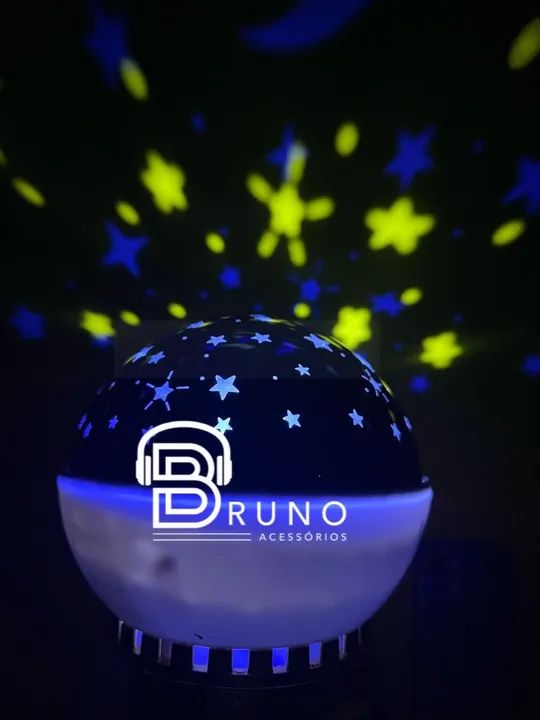 Lâmpada Led Music Bulb com Projetor de Estrelas e Som Bluetooth - Foto 5